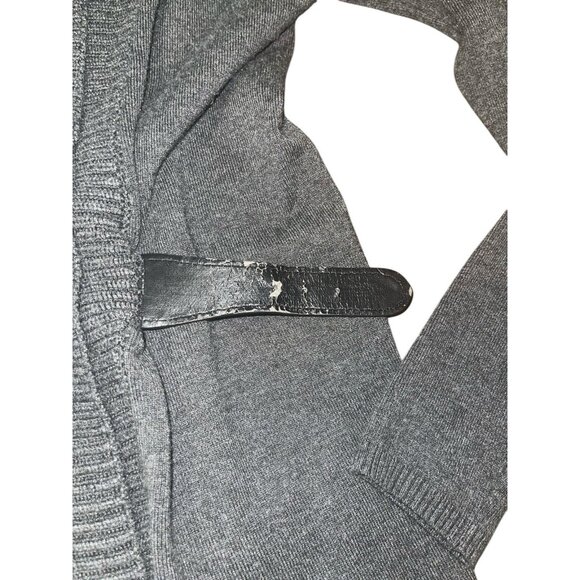 PREMISE STUDIO Women's Size Small Heather Gray Open Cardigan with Built In Belt - Picture 13 of 15